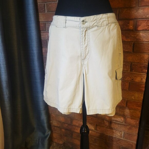 COLUMBIA Women's XCO Tan Cargo Hiking Shorts - Size 10 - Picture 5 of 14